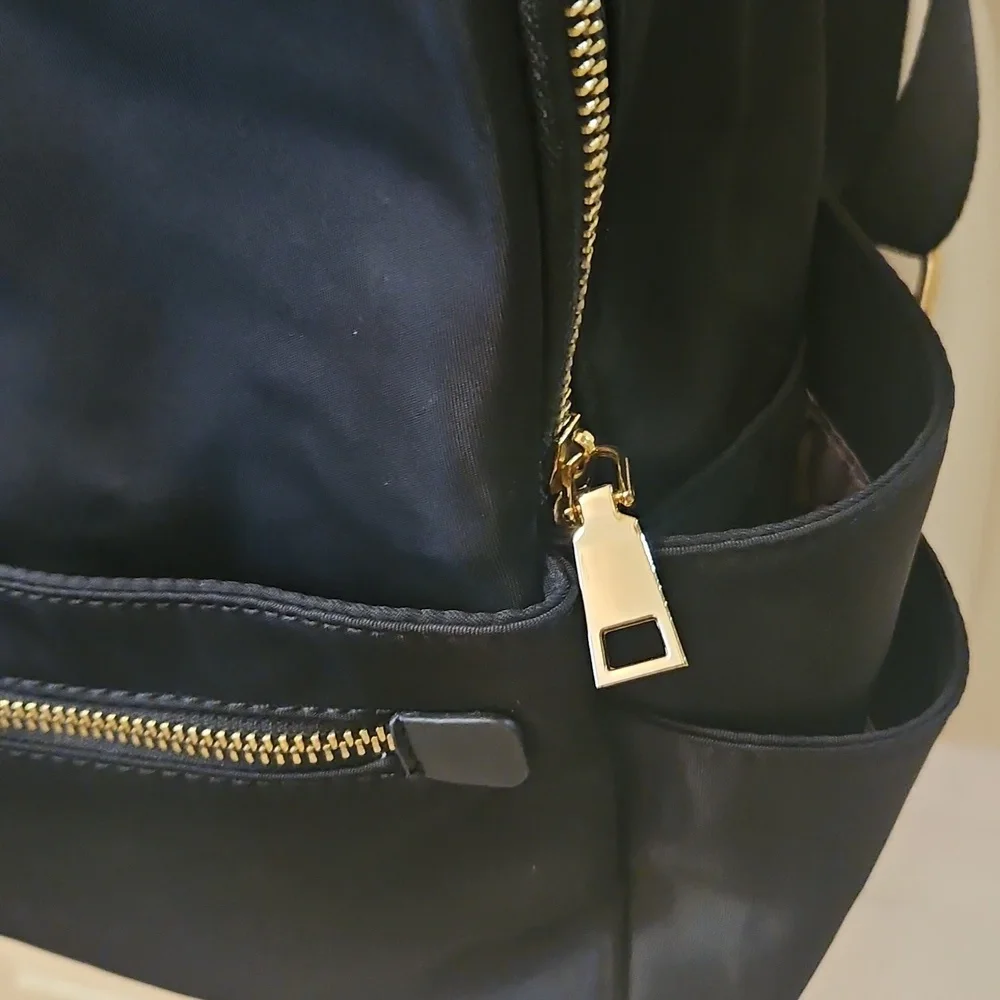 Back Pack Teachers Black With Lots If Sections Gold Hardware Good Size Like New